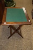 FOLDING MAHOGANY CARD TABLE, APPROX 58 X 50CM