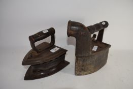 PAIR OF 19TH CENTURY FLAT IRONS