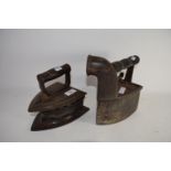 PAIR OF 19TH CENTURY FLAT IRONS