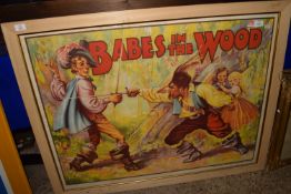 LARGE ADVERTISING POSTER FOR BABES IN THE WOOD