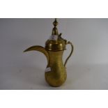 MIDDLE EASTERN STYLE BRASS COFFEE POT