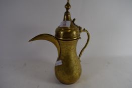 MIDDLE EASTERN STYLE BRASS COFFEE POT