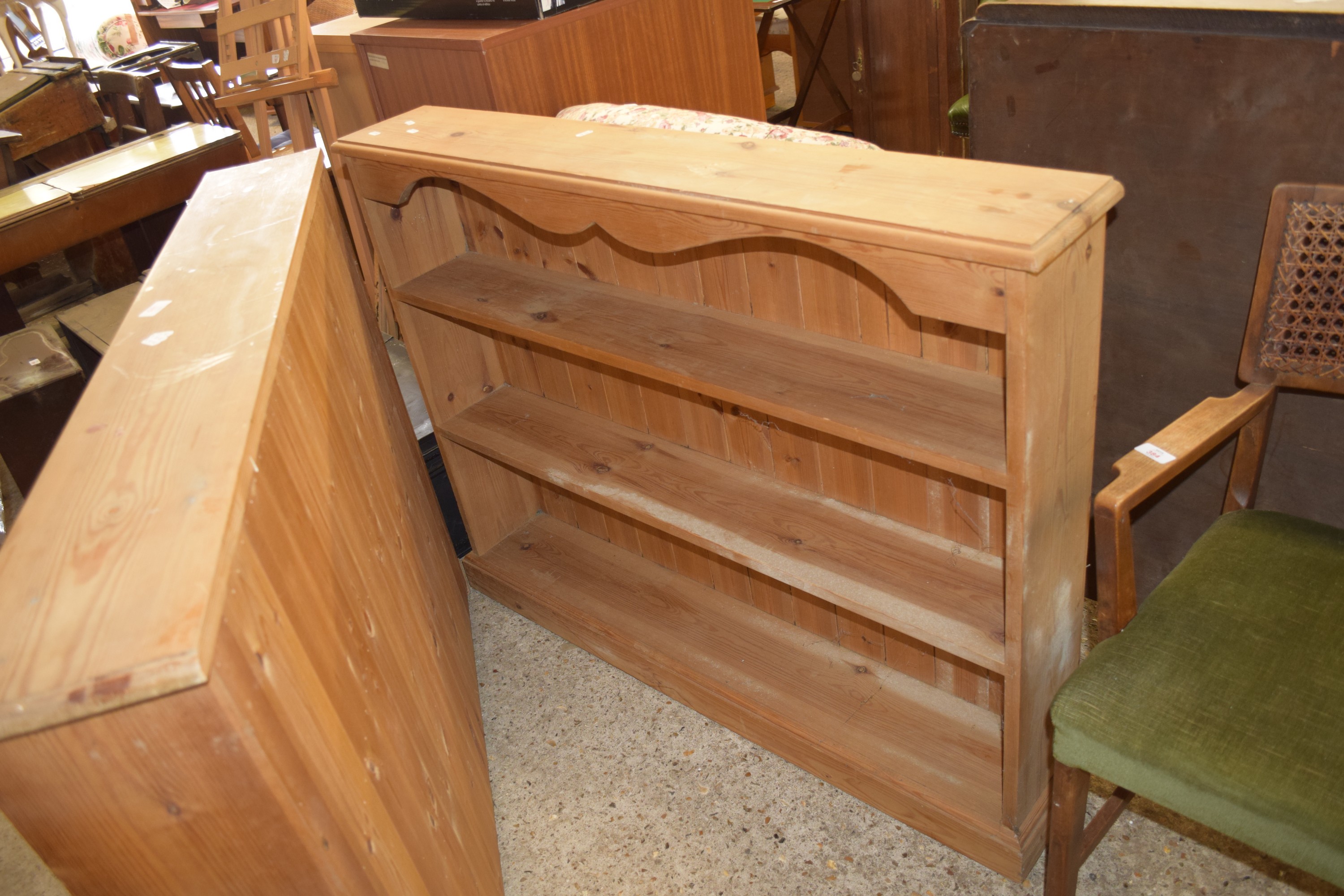 PAIR OF PINE LOW BOOKSHELVES, WIDTH APPROX 121CM EACH - Image 2 of 2