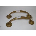 PAIR OF BRASS DOOR HANDLES