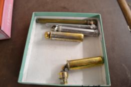 SMALL TRAY CONTAINING WHISTLES, PRESSURE GAUGES ETC