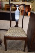 UPHOLSTERED BEDROOM CHAIR, HEIGHT APPROX 98CM