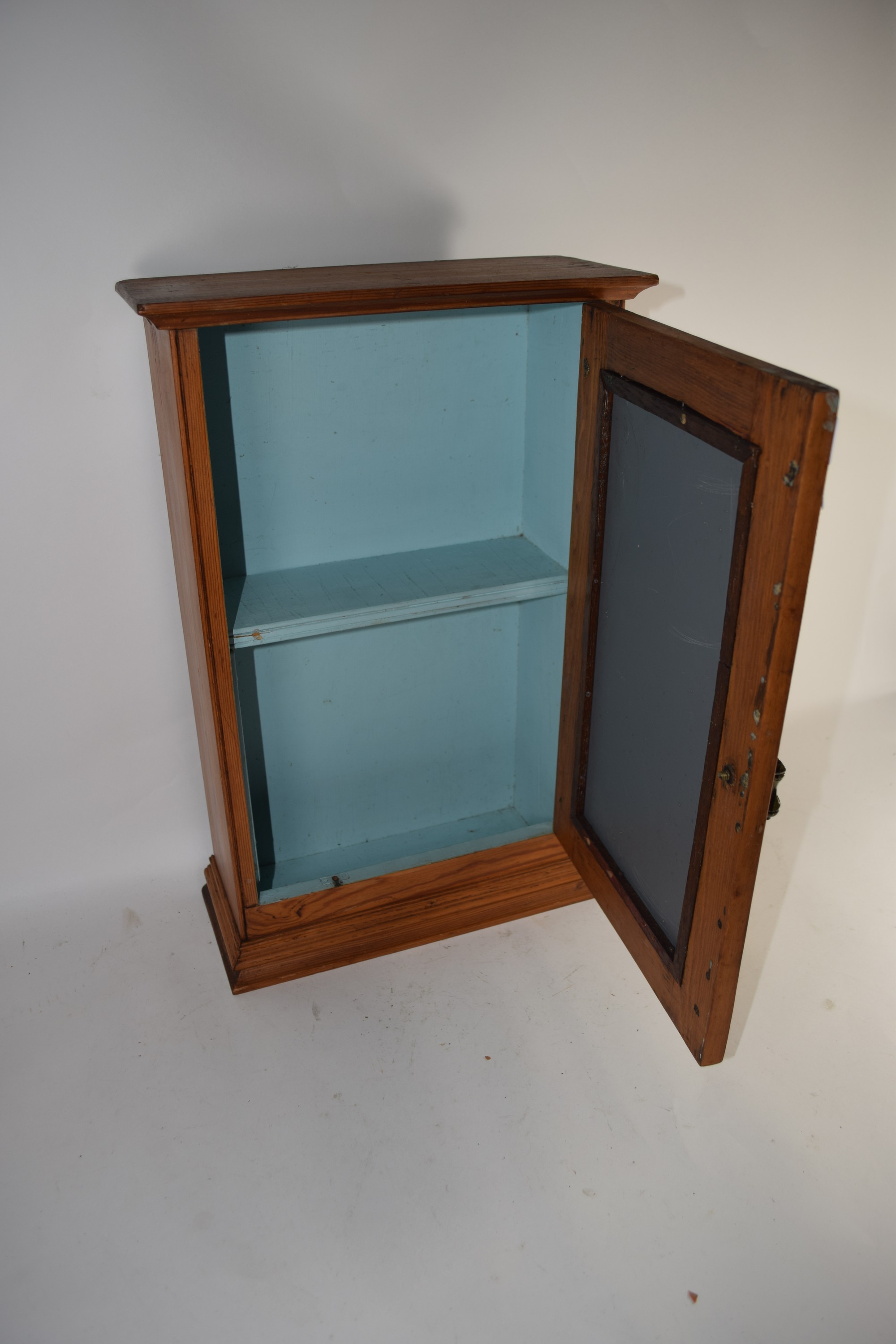 SMALL WOODEN GLAZED CABINET - Image 2 of 2