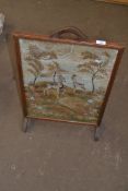 20TH CENTURY WOODEN FRAMED SCREEN WITH HANDLE TO TOP, 46CM WIDE