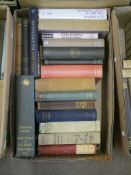 BOX OF MIXED BOOKS - SHELLEY'S POETICAL WORKS, PORTRAIT OF PASCALE, THE VOICE OF POETRY ETC