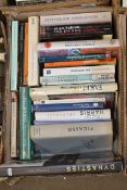 BOX OF MIXED BOOKS - BINOCULAR VISION, THE ENIGMA, ALAN TURIN THE ENIGMA, PICASSO ETC