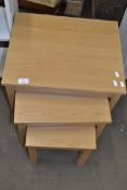 SET OF THREE MODERN COFFEE TABLES, 47CM WIDE