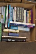 BOX OF MIXED BOOKS - THE POPULAR DICTIONARY OF NURSING, UNSEEN ARCHIVES THE BEATLES, FOX IN YOUR