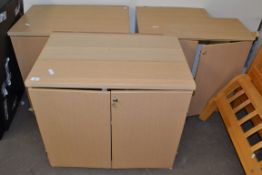 THREE MODERN OFFICE CABINETS, 81CM WIDE