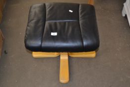 MODERN LEATHERETTE UPHOLSTERED FOOT STOOL