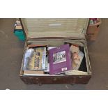 SUITCASE CONTAINING MIXED BOOKS - PAINTING INTEREST - JOHN YARDLEY, A PERSONAL VIEW, THE