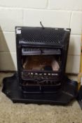 VINTAGE CAST IRON WOOD BURNING STOVE, MAX WIDTH APPROX 75CM