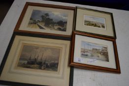 FOUR PRINTS OF FISHING LANDSCAPE SCENES