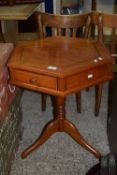 MODERN REPRODUCTION OCTAGONAL OCCASIONAL TABLE, APPROX 51CM