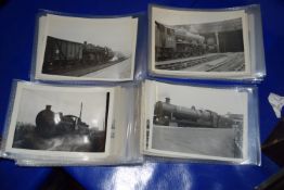 PHOTOGRAPHS OF STEAM ENGINES TAKEN BY JOHN BATES, INCLUDING KINGFISHER AT ABERDEEN STATION