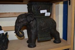 SPELTER MODEL OF AN ELEPHANT