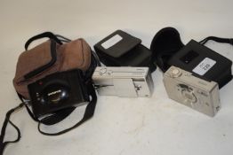 THREE CAMERAS TO INCLUDE OLYMPUS XA2 CAMERA, A CANON IXUS 2 CAMERA AND A CANON ELPHZ3, ALL IN CASES