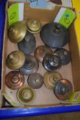 BOX CONTAINING MAINLY METAL LIDS