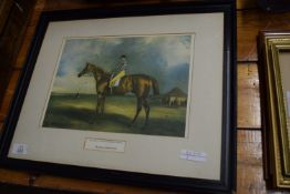 FRAMED PRINT OF A HORSE RACE AFTER A PAINTING BY JOHN FEARNLEY