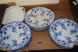 CERAMIC WARES, MAINLY BLUE AND WHITE PLATES