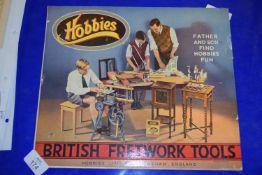 CARDBOARD SIGN FOR BRITISH FRETWORK TOOLS