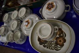 DINNER WARES WITH FLORAL DESIGN BY LANGLEY