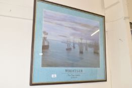 FRAMED PRINT "WHISTLER, TATE GALLERY LONDON", 65 X 74CM