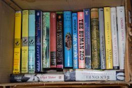 BOX OF MIXED BOOKS - THE VOYAGE OF CHARLES DARWIN, EXPLORATION FAWCETT, THE HUMAN ZOO ETC