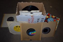 SMALL BOX CONTAINING 45RPM RECORDS