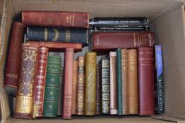 BOX OF MIXED BOOKS - WORDSWORTH POETICAL WORKS, THE CLOISTER AND THE HEARTH, THE POEMS OF E B