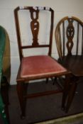 UPHOLSTERED BEDROOM CHAIR, HEIGHT APPROX 90CM