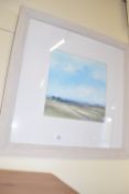 FRAMED PICTURE OF RURAL SCENE, SIGNED LOWER RIGHT, 59 X 59CM