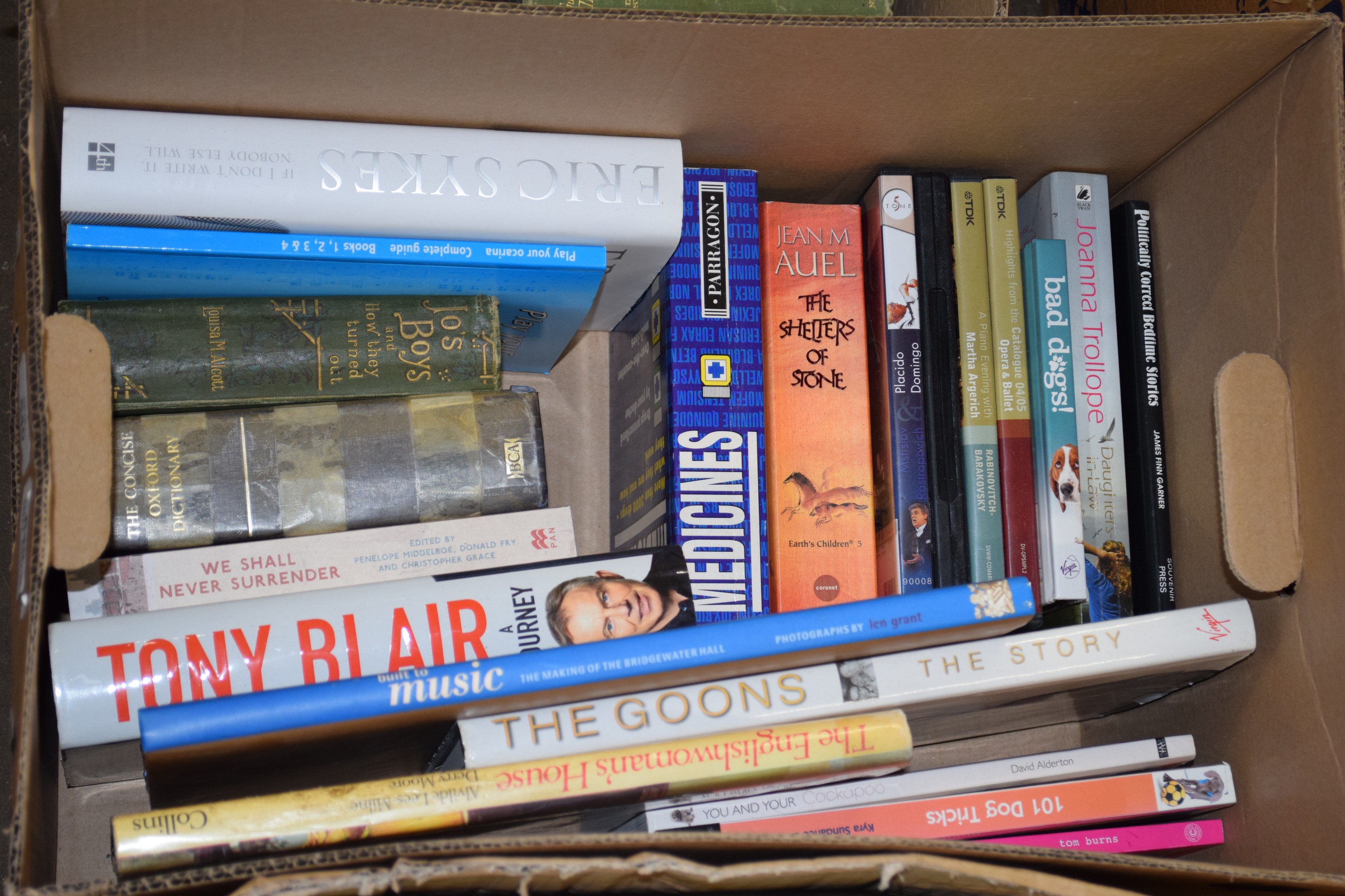 BOX OF MIXED BOOKS - JOE'S BOYS AND HOW THEY TURNED OUT, TONY BLAIR A JOURNEY ETC