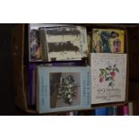 BOX OF MIXED BOOKS - WINTER AND SPRING FLOWERS, THE TAP WHISPERER, CASTLES IN BRITAIN ETC