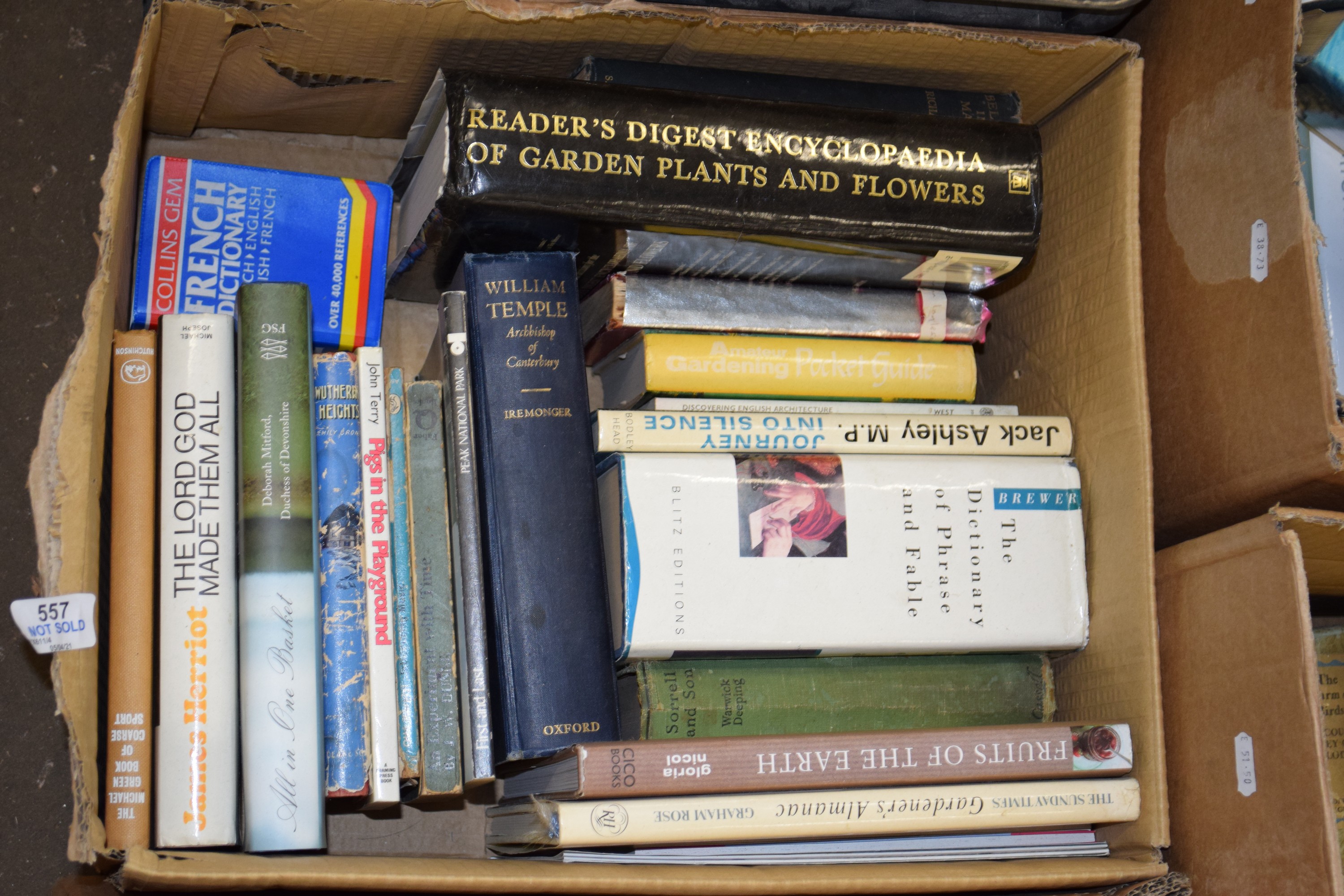 BOX OF MIXED BOOKS - FRUITS OF THE EARTH, READERS DIGEST ENCYCLOPAEDIA OF PLANTS AND FLOWERS,