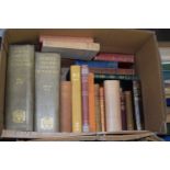 BOX OF MIXED BOOKS - SHORTER OXFORD ENGLISH DICTIONARY VOLS 1 AND 2, LEWIS CARROLL COMPLETE WORKS,