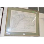 FRAMED MAP OF SOUTH AMERICAN STATES, NEW GRENADA AND VENEZUELA, 73 X 60CM