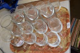 TRAY OF WINE GLASSES