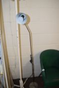 MODERN BRUSHED STEEL READING LAMP, 150CM HIGH AT HIGHEST POINT (ADJUSTABLE)