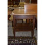 OAK SQUARE OCCASIONAL TABLE, APPROX 50CM SQUARE