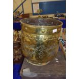 LARGE BRASS COAL BUCKET