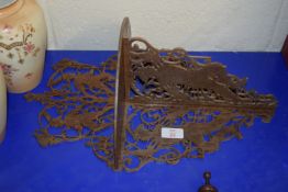 WOODEN WALL MOUNT WITH PIERCED DESIGN OF FIGURES
