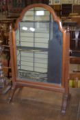 MAHOGANY SWING MIRROR, WIDTH APPROX 39CM