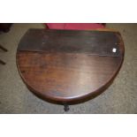 GATE LEG OVAL FOLDING TABLE, LENGTH APPROX 102CM EXTENDED