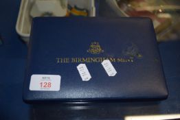 BOX FROM THE BIRMINGHAM MINT WITH PLAQUES FOR FOREIGN COUNTRIES FROM THE FIRST EEC REFERENDUM JUNE