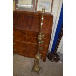 BRASS LAMP STAND, HEIGHT APPROX 117CM